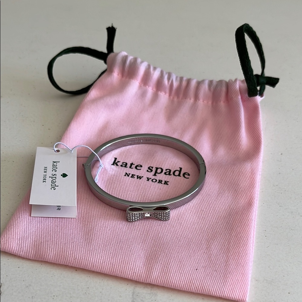 Kate Spade Silver Bow Jewelry Bracelet NWT